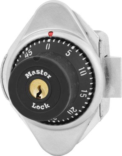 Master Lock 1671MD Built-In Combination Lock with Metal Dial for Lift Handle, Single Point and Box Lockers - Hinged on Left-Master Lock-Black-1671MD-LockPeople.com
