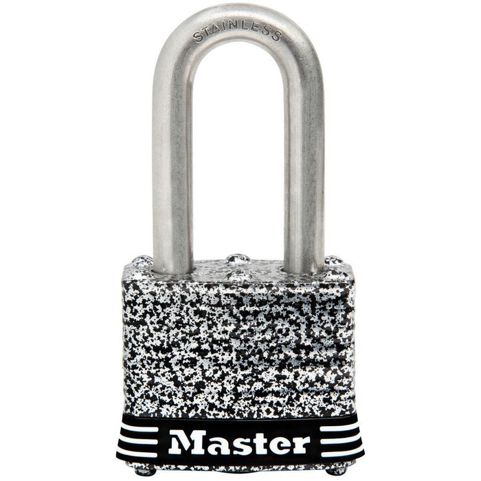 Master Lock 3SSKAD 1-9/16in (40mm) Wide Laminated Stainless Steel Padlock with 1-1/2in (38mm) Shackle-Keyed-Master Lock-3SSKADLF-LockPeople.com