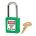 Master Lock 410 Zenex™ Thermoplastic Safety Padlock, 1-1/2in (38mm) Wide with 1-1/2in (38mm) Tall Shackle-Keyed-Master Lock-Master Keyed-1-1/2in-410MKGRN-MasterLocks.com