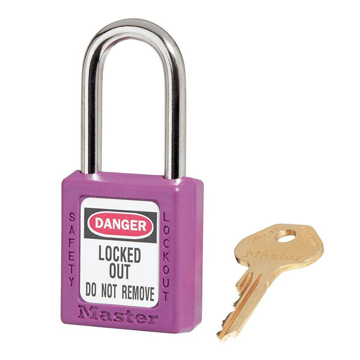 Master Lock 410 Zenex™ Thermoplastic Safety Padlock, 1-1/2in (38mm) Wide with 1-1/2in (38mm) Tall Shackle-Keyed-Master Lock-Master Keyed-1-1/2in-410MKPRP-MasterLocks.com