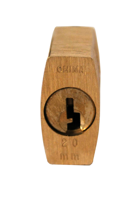 Master Lock 4120 V-Line Brass Padlock 3/4in (19mm) Wide-Keyed-Master Lock-LockPeople.com