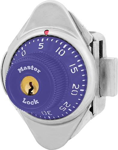 Master Lock 1631MD Built-In Combination Lock with Metal Dial for Lift Handle Lockers - Hinged on Left-Master Lock-Purple-1631MDPRP-LockPeople.com