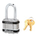 Master Lock M1 Commercial Magnum Laminated Steel Padlock with Stainless Steel Body Cover 1-3/4in (44mm) Wide-Keyed-Master Lock-LockPeople.com