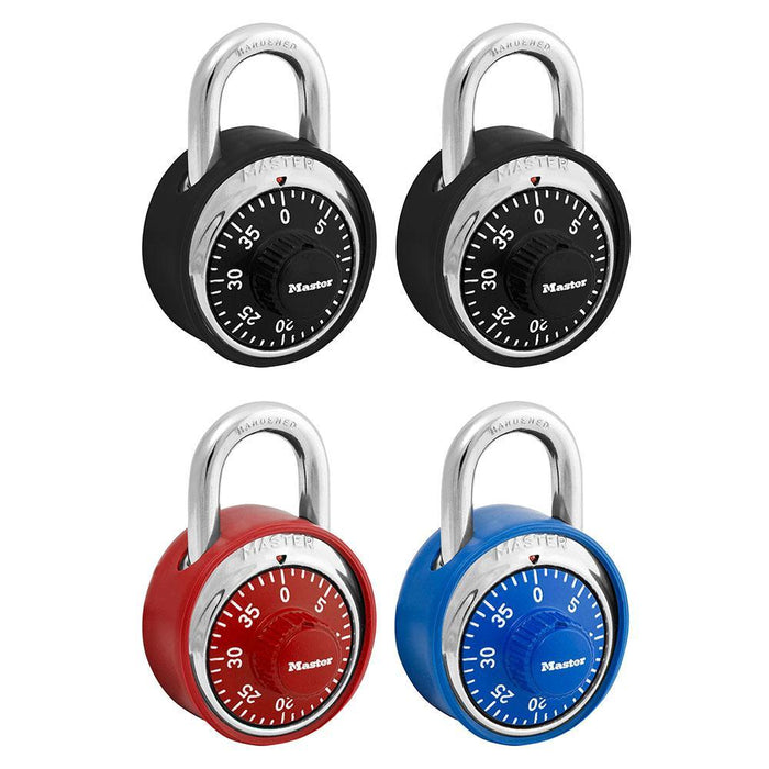 Master Lock 1503DCOV Combination Dial Padlock with Matching Scratch Guard Bumper; Assorted Colors 1-7/8in (48mm) Wide-Combination-Master Lock-1503DCOV-LockPeople.com