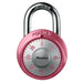 Master Lock 1530DPNK Combination Dial Padlock with Aluminum Cover; Pink 1-7/8in (48mm) Wide-Combination-Master Lock-1530DPNK-LockPeople.com