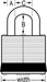 Master Lock 311SSKAD 1-9/16in (40mm) Wide Covered Stainless Steel Padlock with 1-1/2in (38mm) Shackle; Black-Keyed-Master Lock-311SSKADLF-LockPeople.com