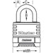 Master Lock 1174 ProSeries® Stainless Steel Resettable Combination Padlock 2-1/4in (57mm) Wide-Keyed-Master Lock-1-1/16in (27mm)-1174-LockPeople.com