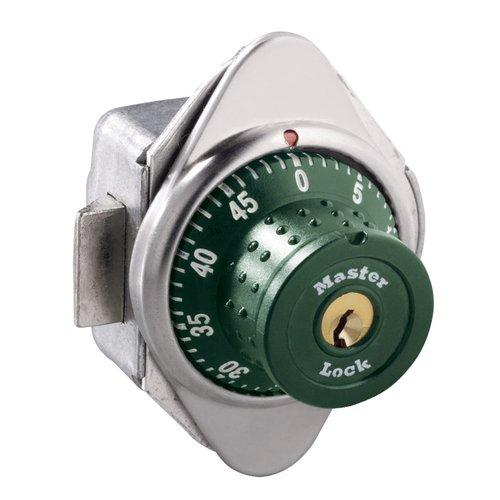 Master Lock 1652MD Built-In Combination Lock with Green Metal Dial Single Point Latch Lockers - Hinged on Right-Master Lock-Green-1652MDGRN-LockPeople.com