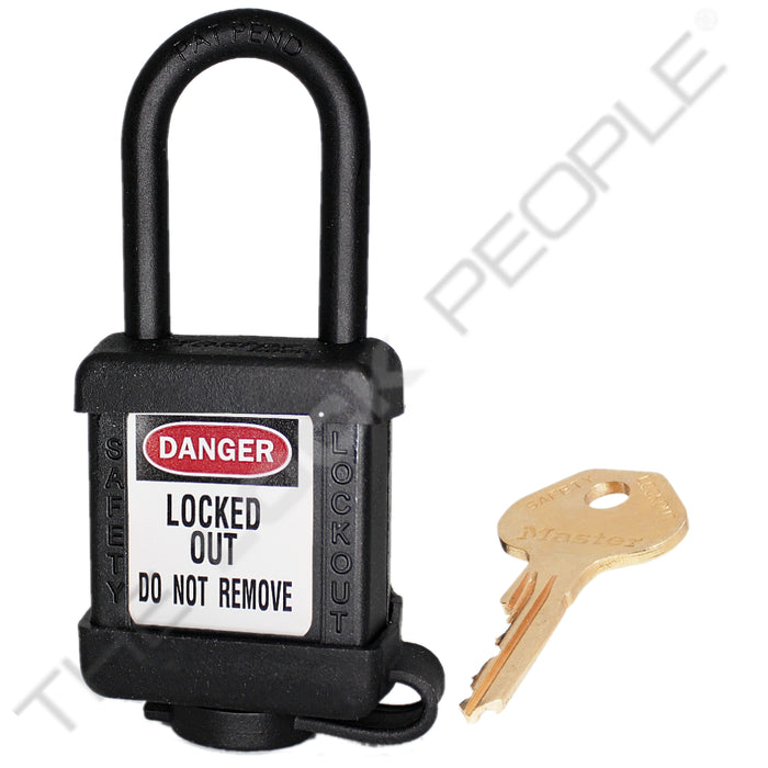 Master Lock 406COV Padlock with Plastic Cover 1-1/2in (38mm) wide-Master Lock-Keyed Different-Black-406BLKCOV-LockPeople.com