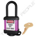 Master Lock 406COV Padlock with Plastic Cover 1-1/2in (38mm) wide-Master Lock-Keyed Different-Purple-406PRPCOV-LockPeople.com