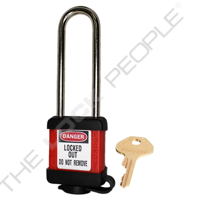 Master Lock 410COV Padlock with Plastic Cover 1-1/2in (38mm) wide-Master Lock-Keyed Different-3in-410LTREDCOV-LockPeople.com