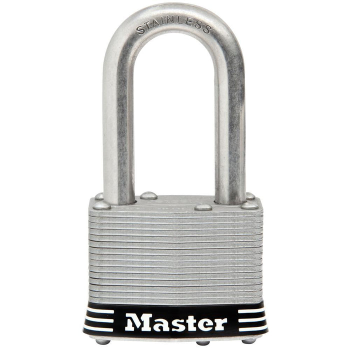 Master Lock 1SSKAD 1-3/4in (44mm) Wide Laminated Stainless Steel Padlock with 1-1/2in (38mm) Shackle-Keyed-Master Lock-1SSKADLF-LockPeople.com