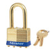 Master Lock 2B Laminated Brass Padlock with Brass Shackle 1-3/4in (44mm) wide-Master Lock-Master Keyed-1-1/2in-2MKBLF-LockPeople.com