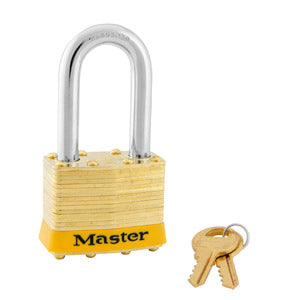 Master Lock 2 Laminated Brass Padlock 1-3/4in (44mm) wide-Keyed-Master Lock-Keyed Different-1-1/2in-2LFYLW-LockPeople.com