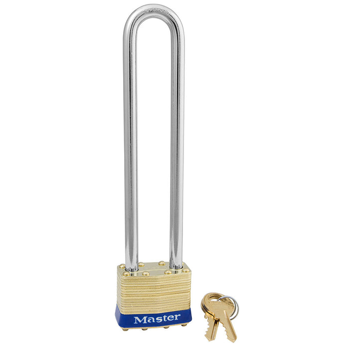 Master Lock 2 Laminated Brass Padlock 1-3/4in (44mm) wide-Keyed-Master Lock-Keyed Alike-5-3/4in-2KALN-LockPeople.com