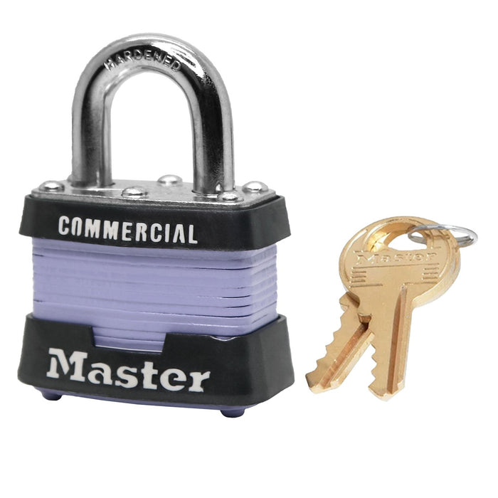 Master Lock 3 Laminated Steel Padlock 1-9/16in (40mm) Wide