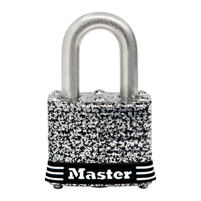 Master Lock 3SSKAD 1-9/16in (40mm) Wide Laminated Stainless Steel Padlock with 3/4in (19mm) Shackle-Keyed-Master Lock-3SSKAD-LockPeople.com