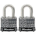 Master Lock 3SST Laminated Stainless Steel Padlock; 2 Pack 1-9/16in (40mm) Wide-Keyed-Master Lock-3SST-LockPeople.com