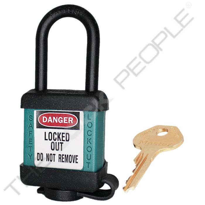 Master Lock 406COV Padlock with Plastic Cover 1-1/2in (38mm) wide-Master Lock-Master Keyed-Teal-406MKTEALCOV-LockPeople.com