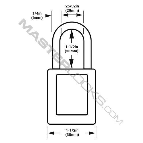 Master Lock 406COV Padlock with Plastic Cover 1-1/2in (38mm) wide-Master Lock-LockPeople.com