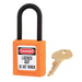 Master Lock 406 Dielectric Zenex™ Thermoplastic Safety Padlock, 1-1/2in (38mm) Wide with 1-1/2in (38mm) Tall Nylon Shackle-Keyed-Master Lock-Orange-Keyed Alike-406KAORJ-LockPeople.com