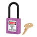 Master Lock 406 Dielectric Zenex™ Thermoplastic Safety Padlock, 1-1/2in (38mm) Wide with 1-1/2in (38mm) Tall Nylon Shackle-Keyed-Master Lock-Purple-Keyed Alike-406KAPRP-LockPeople.com