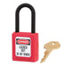 Master Lock 406 Dielectric Zenex™ Thermoplastic Safety Padlock, 1-1/2in (38mm) Wide with 1-1/2in (38mm) Tall Nylon Shackle-Keyed-Master Lock-Red-Keyed Alike-406KARED-LockPeople.com