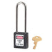 Master Lock 410 Zenex™ Thermoplastic Safety Padlock, 1-1/2in (38mm) Wide with 1-1/2in (38mm) Tall Shackle-Keyed-Master Lock-Keyed Alike-3in-410KALTBLK-MasterLocks.com