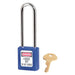 Master Lock 410 Zenex™ Thermoplastic Safety Padlock, 1-1/2in (38mm) Wide with 1-1/2in (38mm) Tall Shackle-Keyed-Master Lock-Keyed Alike-3in-410KALTBLU-MasterLocks.com
