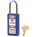 Master Lock 411 Zenex™ Thermoplastic Safety Padlock, 1-1/2in (38mm) Wide with 1-1/2in (38mm) Tall Shackle-Keyed-Master Lock-Blue-Keyed Alike-411KABLU-LockPeople.com