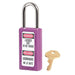 Master Lock 411 Zenex™ Thermoplastic Safety Padlock, 1-1/2in (38mm) Wide with 1-1/2in (38mm) Tall Shackle-Keyed-Master Lock-Purple-Keyed Alike-411KAPRP-LockPeople.com