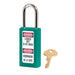 Master Lock 411 Zenex™ Thermoplastic Safety Padlock, 1-1/2in (38mm) Wide with 1-1/2in (38mm) Tall Shackle-Keyed-Master Lock-Teal-Keyed Alike-411KATEAL-LockPeople.com