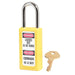 Master Lock 411 Zenex™ Thermoplastic Safety Padlock, 1-1/2in (38mm) Wide with 1-1/2in (38mm) Tall Shackle-Keyed-Master Lock-Yellow-Keyed Alike-411KAYLW-LockPeople.com