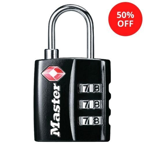 Master Lock 4680DBLK TSA-Accepted Combination Padlock 1-3/16in (30mm) Wide-Combination-Master Lock-4680DBLK-LockPeople.com