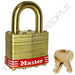 Master Lock 2B Laminated Brass Padlock with Brass Shackle 1-3/4in (44mm) wide-Master Lock-Master Keyed-15/16in-2MKBRED-LockPeople.com