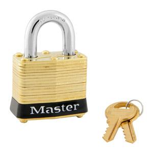 Master Lock 4 Laminated Brass Padlock 1-9/16in (40mm) Wide-Keyed-Master Lock-Black-Keyed Alike-4KABLK-LockPeople.com