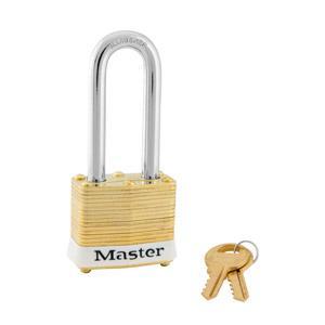 Master Lock 4 Laminated Brass Padlock 1-9/16in (40mm) Wide-Keyed-Master Lock-White-Keyed Alike-4KALHWHT-LockPeople.com