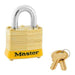 Master Lock 4 Laminated Brass Padlock 1-9/16in (40mm) Wide-Keyed-Master Lock-Yellow-Keyed Alike-4KAYLW-LockPeople.com