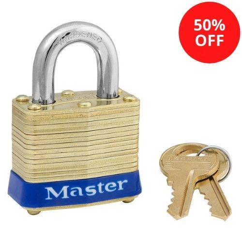 Master Lock 4D Laminated Brass Padlock 1-9/16in (40mm) Wide-Keyed-Master Lock-4D-LockPeople.com