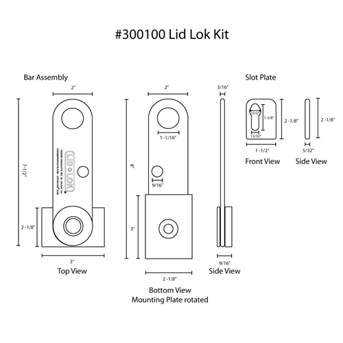 Hodge Products 300100 Lid-Lok® Kit-Hodge Products-300100-LockPeople.com