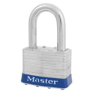 Master Lock 5 Laminated Steel Padlock 2in (51mm) Wide-Keyed-Master Lock-Blue-Keyed Alike-5KALFBLU-MasterLocks.com