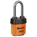 Master Lock 6121 ProSeries® Weather Tough® Laminated Steel Rekeyable Padlock 2-1/8in (54mm) Wide-Keyed-Master Lock-Orange-Keyed Alike-6121KALJORJ-LockPeople.com