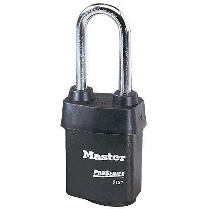 Master Lock 6121 ProSeries® Weather Tough® Laminated Steel Rekeyable Padlock 2-1/8in (54mm) Wide-Keyed-Master Lock-Black-Keyed Alike-6121KALJ-LockPeople.com