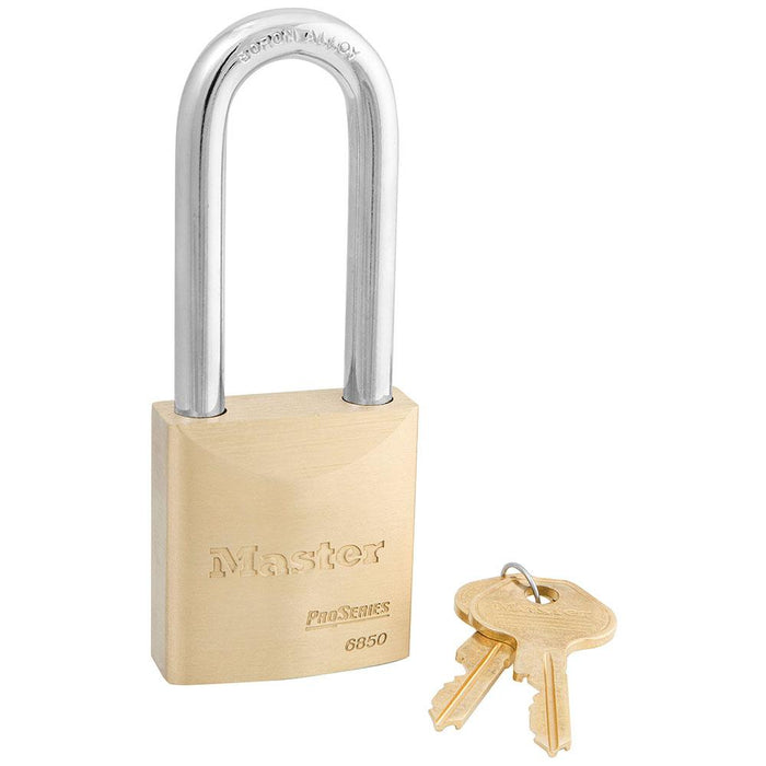 Master Lock 6850 ProSeries® Solid Brass Rekeyable Padlock 2in (51mm) Wide-Keyed-Master Lock-LockPeople.com