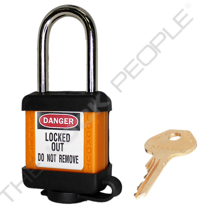 Master Lock 410COV Padlock with Plastic Cover 1-1/2in (38mm) wide-Master Lock-Keyed Different-1-1/2in-410ORJCOV-LockPeople.com