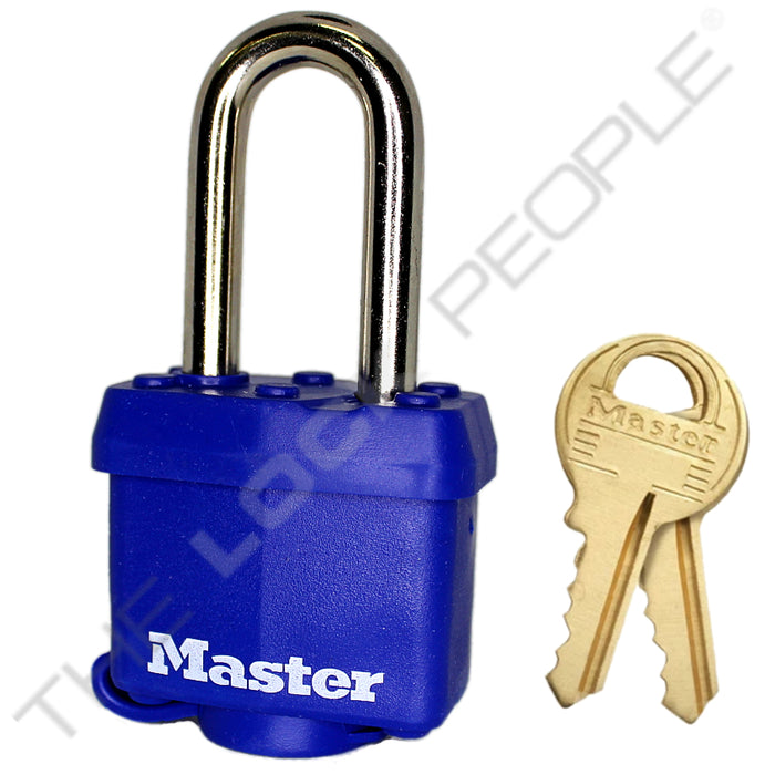 Master Lock 312 Laminated Steel Padlock 1-9/16in (40mm) wide-Keyed-Master Lock-Master Keyed-1-1/2in-312MKLF-LockPeople.com