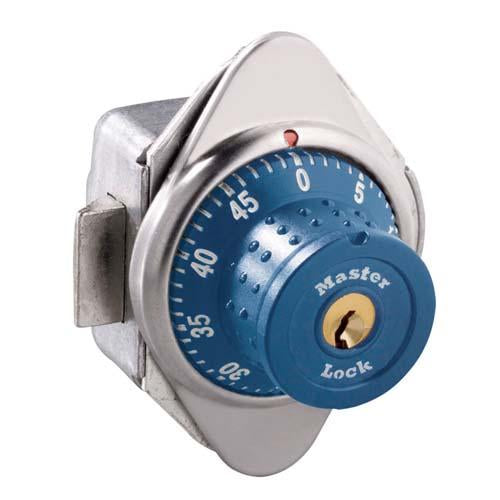 Master Lock 1652MD Built-In Combination Lock with Green Metal Dial Single Point Latch Lockers - Hinged on Right-Master Lock-Blue-1652MDBLU-LockPeople.com