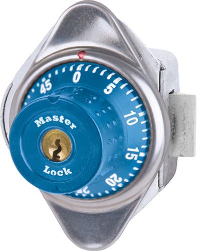 Master Lock 1655MD Built-In Combination Lock with Metal Dial for Horizontal Latch Box Lockers - Hinged on Left-Master Lock-Blue-1655MDBLU-LockPeople.com