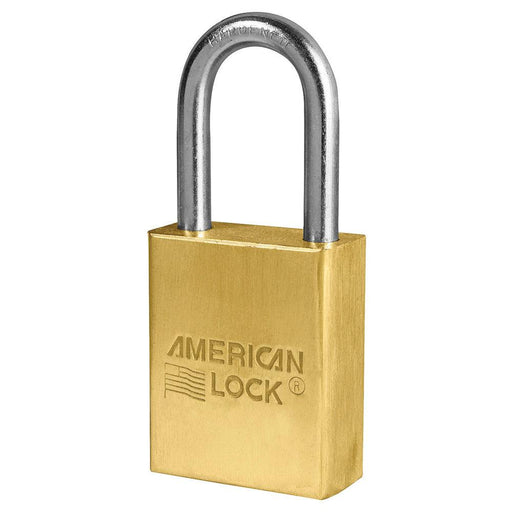 American Lock A41 1-1/2in (38mm) Solid Brass Padlock with 1-1/2in (38mm) Shackle-Keyed-American Lock-LockPeople.com
