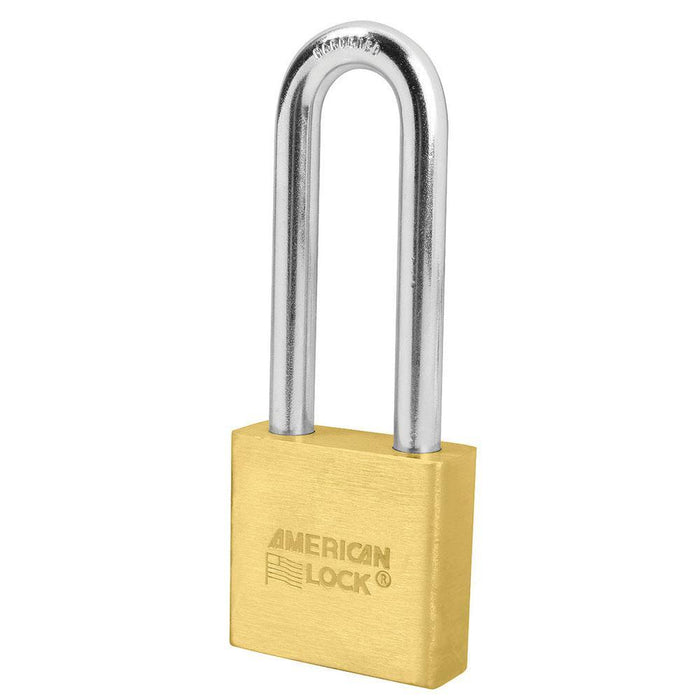 American Lock A5572 2in (51mm) Solid Brass Padlock with 3in (76mm)Shackle-Keyed-American Lock-Keyed Alike-A5572KA-LockPeople.com
